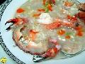 海鲜粥和清蒸蟹